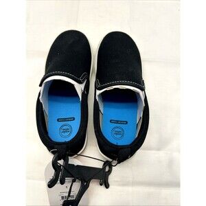 Kids Boys Wonder Nation Black White Sole Slip On Sneaker Skate Size 1 NEW